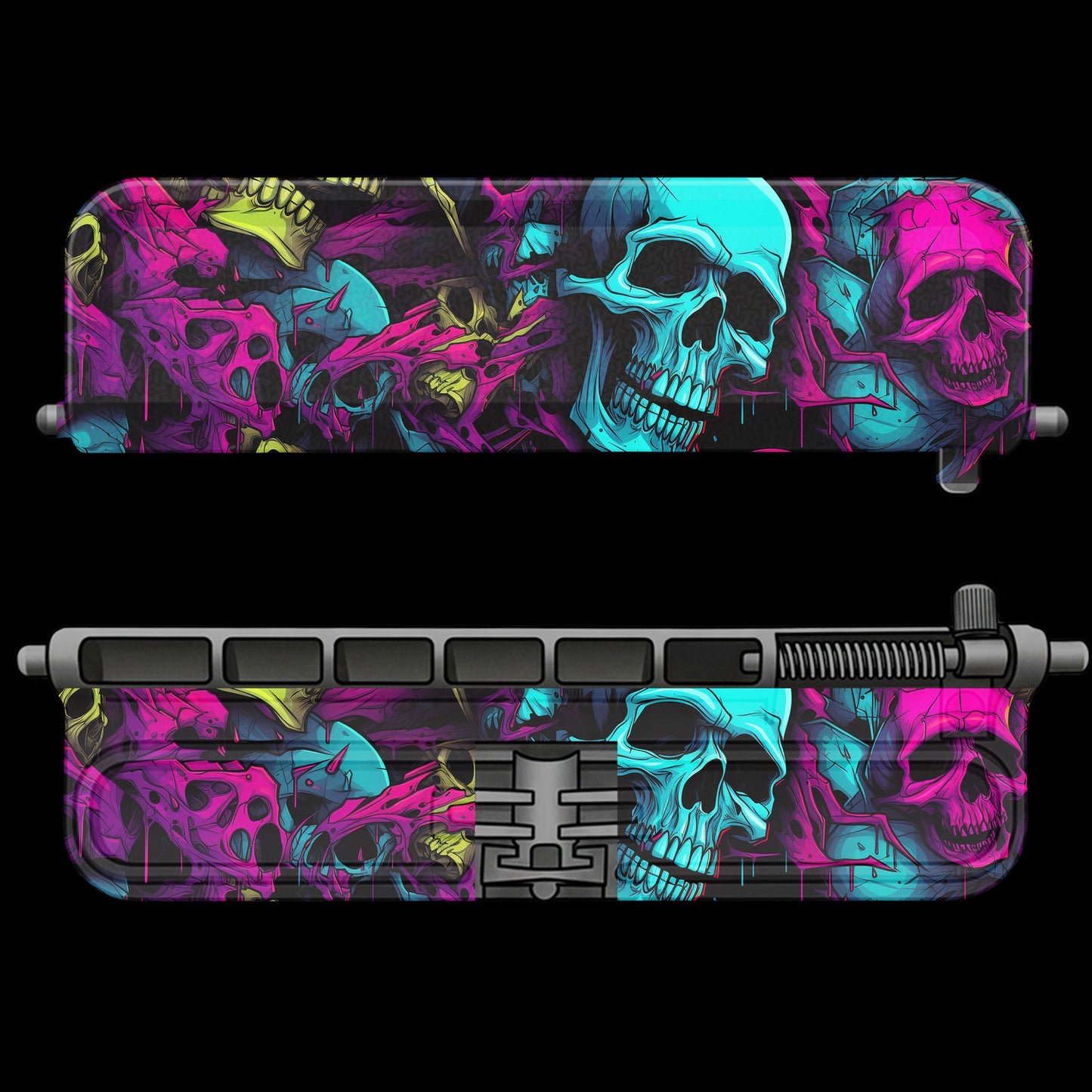 Blue Skull - AR-15 Dust Cover