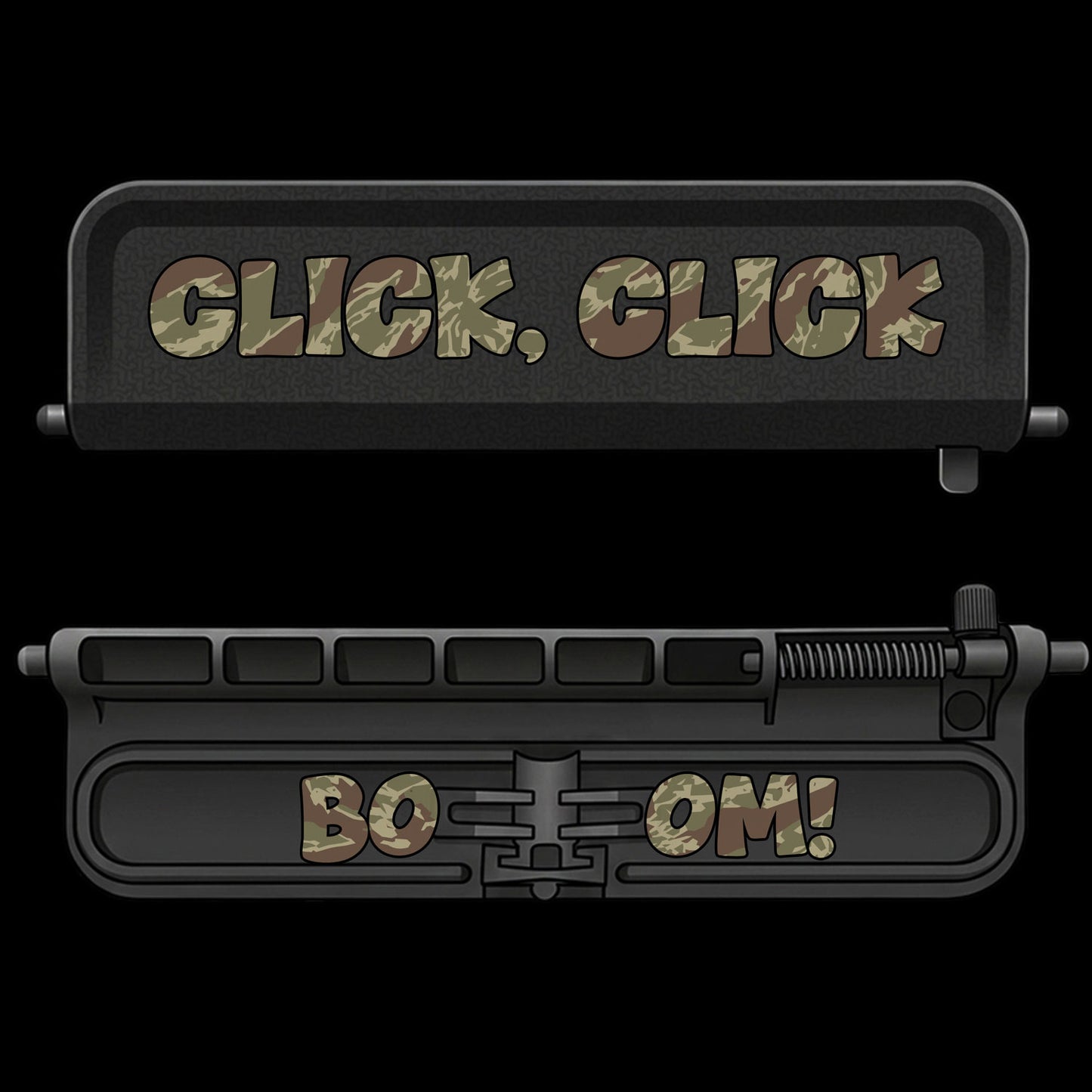 Click Click - Tiger Woodland - AR-15 Dust Cover