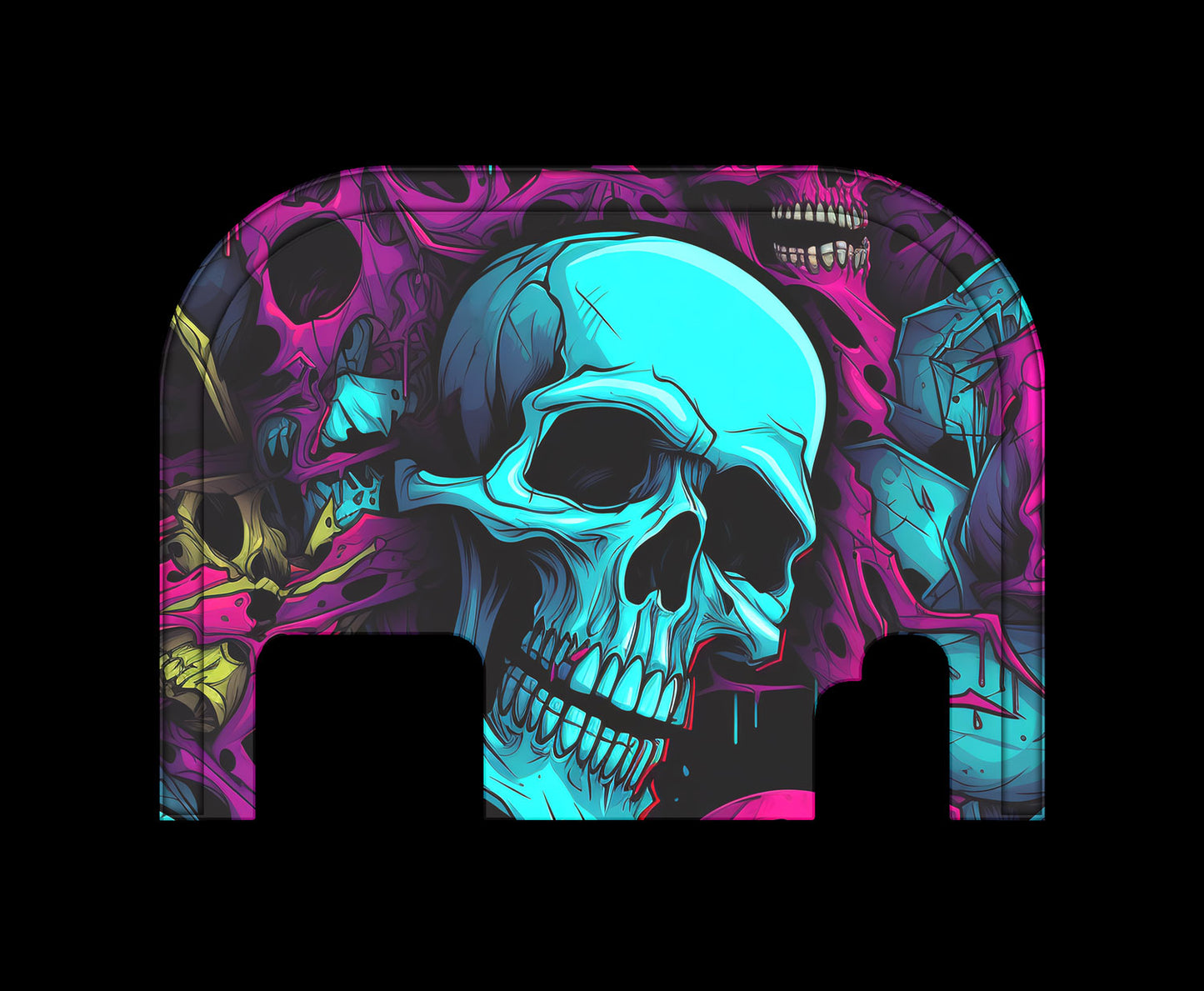 Blue Skull - Glock Back Plate